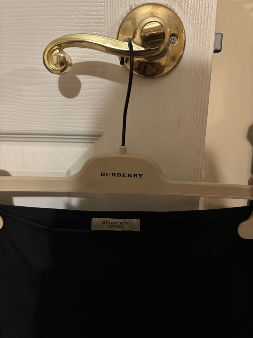 Burberry Black A-Line Skirt